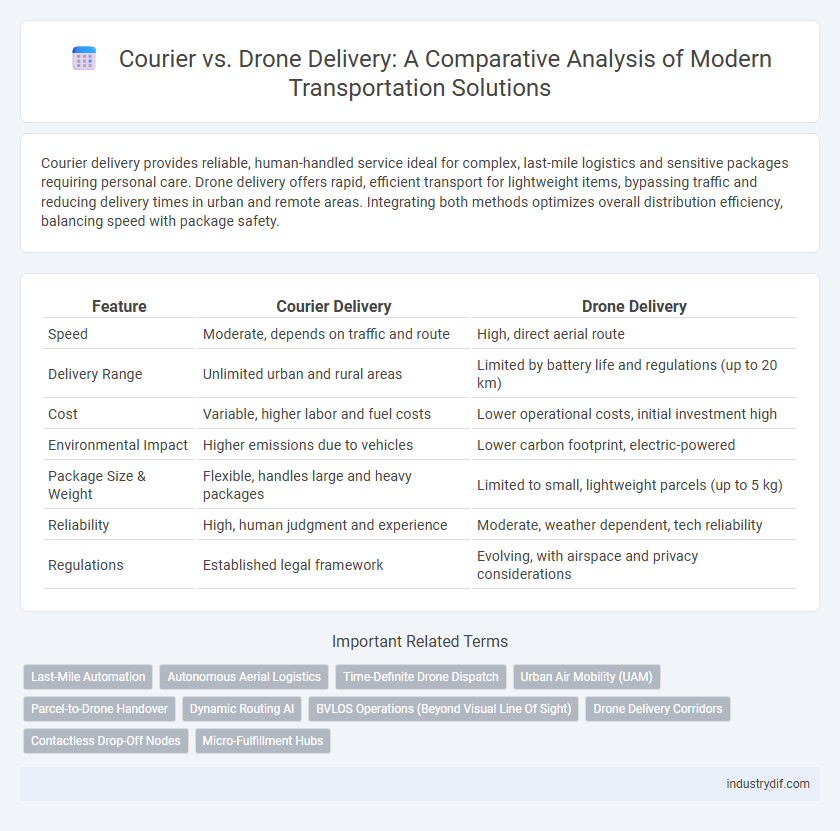 Courier vs. Drone Delivery: A Comparative Analysis of Modern Transportation Solutions