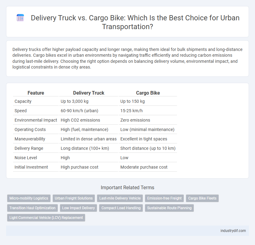 Delivery Truck vs. Cargo Bike: Which Is the Best Choice for Urban Transportation?
