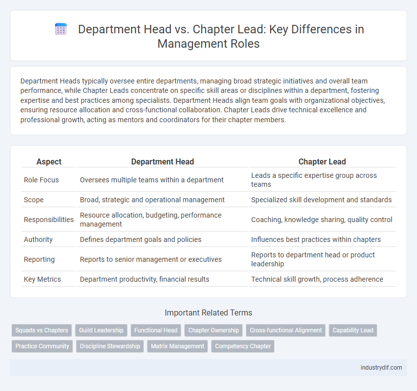 Department Head vs. Chapter Lead: Key Differences in Management Roles