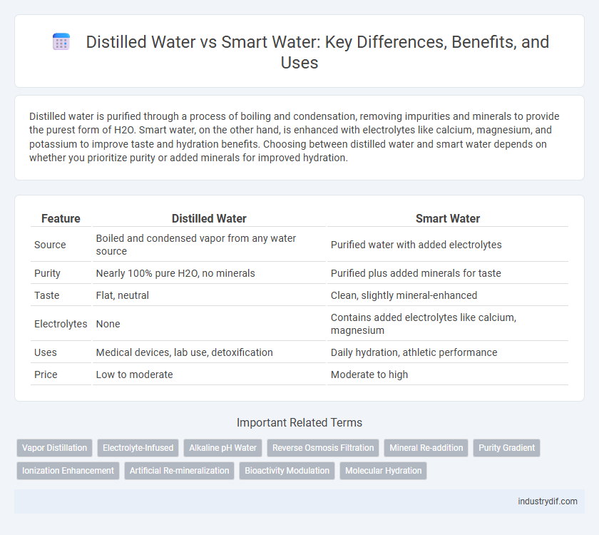 Distilled Water vs Smart Water: Key Differences, Benefits, and Uses