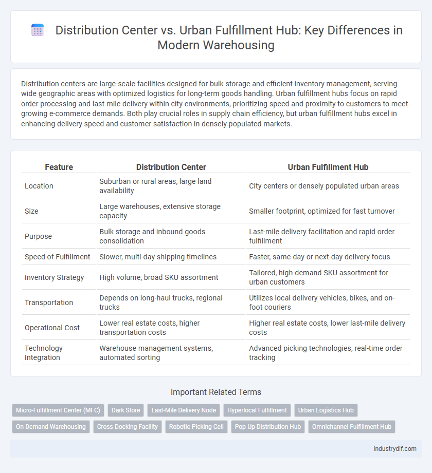 Distribution Center vs. Urban Fulfillment Hub: Key Differences in Modern Warehousing