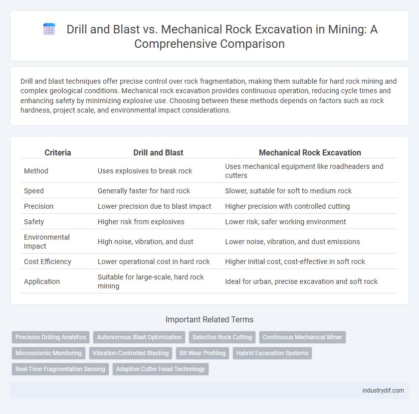 Drill and Blast vs. Mechanical Rock Excavation in Mining: A Comprehensive Comparison