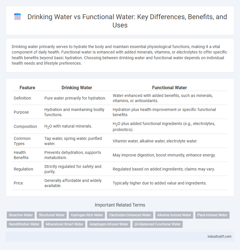 Drinking Water vs Functional Water: Key Differences, Benefits, and Uses