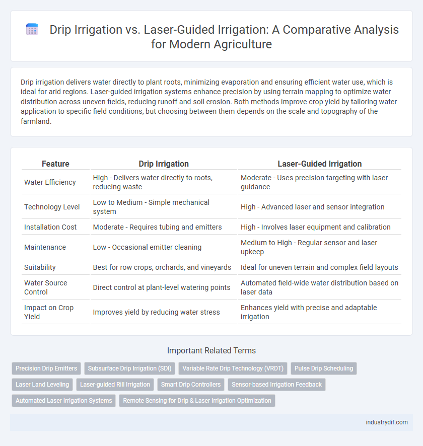 Drip Irrigation vs. Laser-Guided Irrigation: A Comparative Analysis for Modern Agriculture