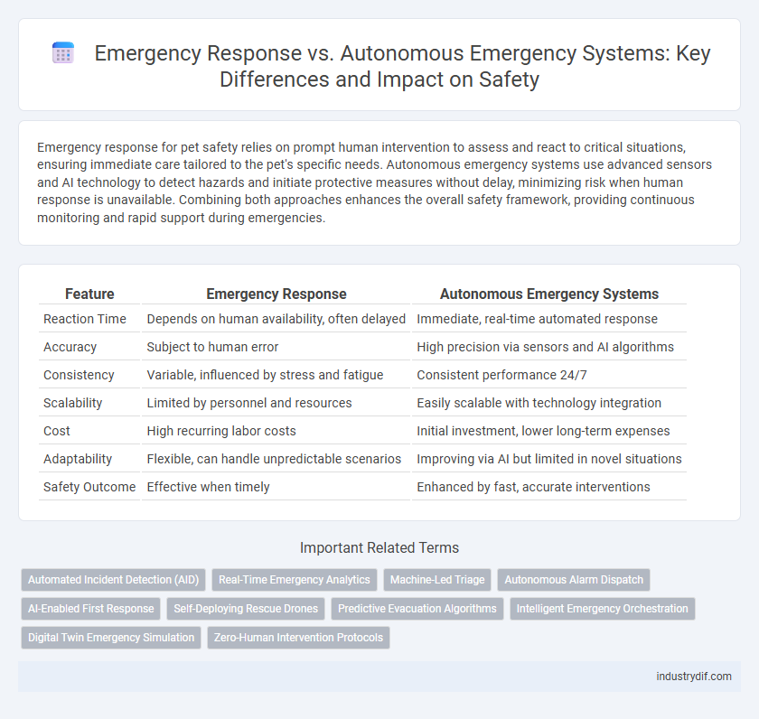 Emergency Response vs. Autonomous Emergency Systems: Key Differences and Impact on Safety