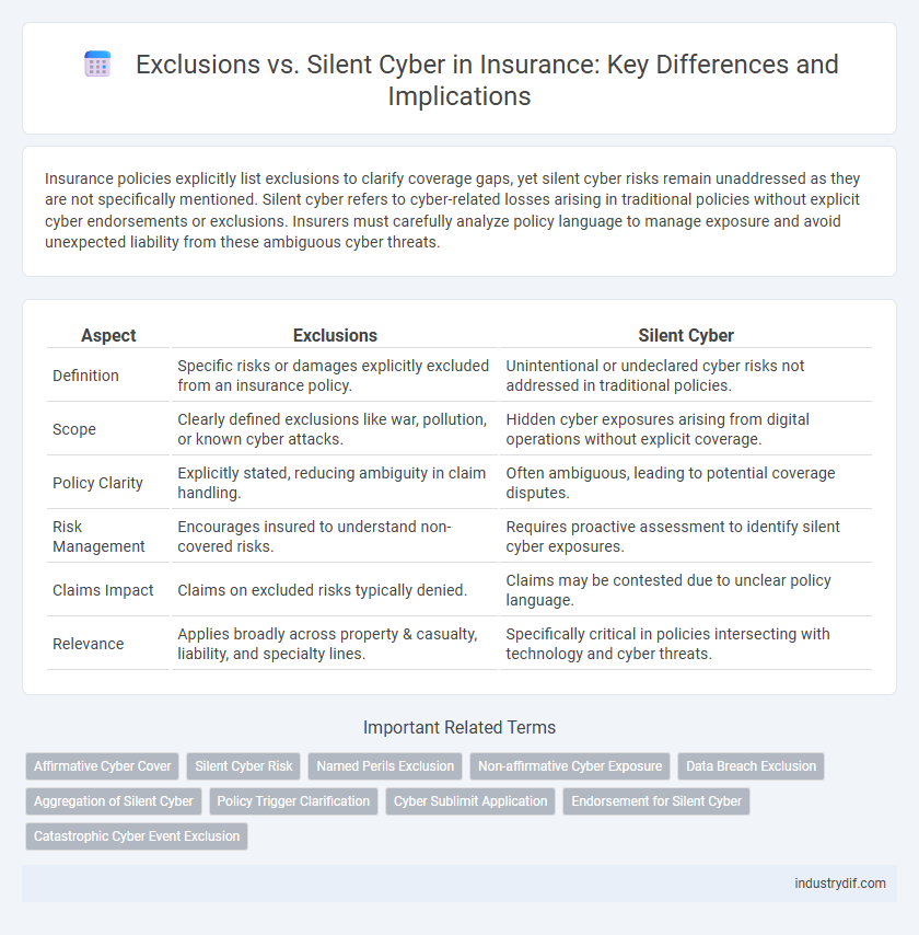 Exclusions vs. Silent Cyber in Insurance: Key Differences and Implications