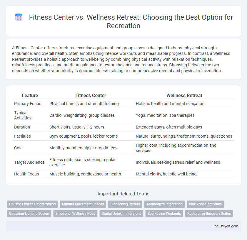 Fitness Center vs. Wellness Retreat: Choosing the Best Option for Recreation