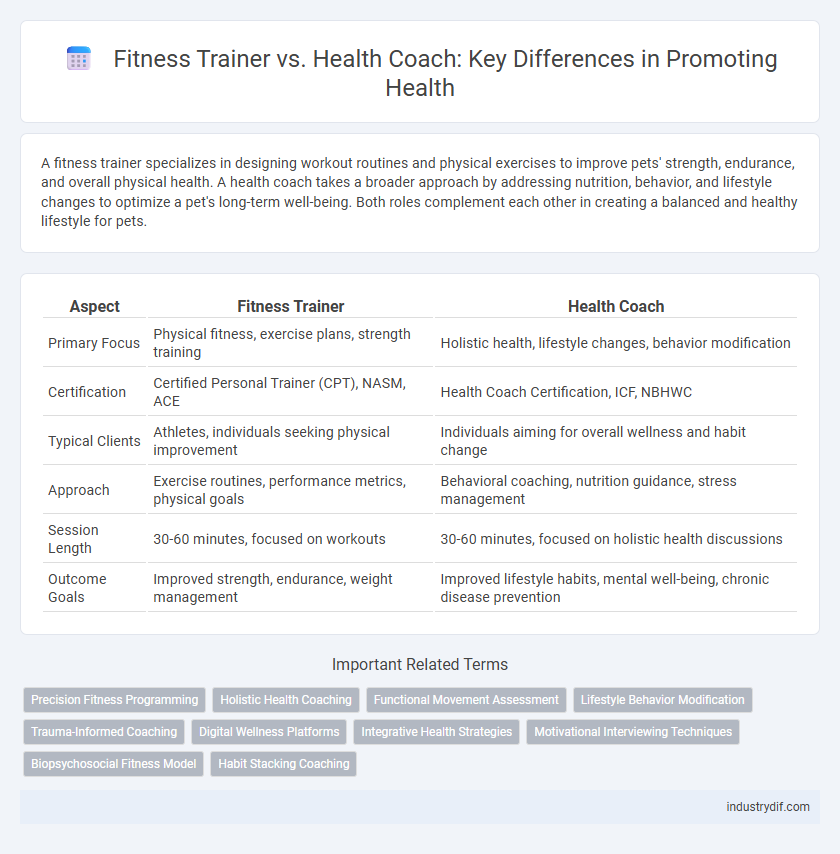 Fitness Trainer vs. Health Coach: Key Differences in Promoting Health