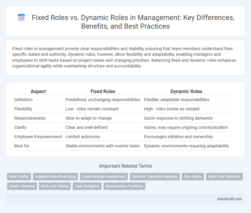 Fixed Roles vs. Dynamic Roles in Management: Key Differences, Benefits, and Best Practices