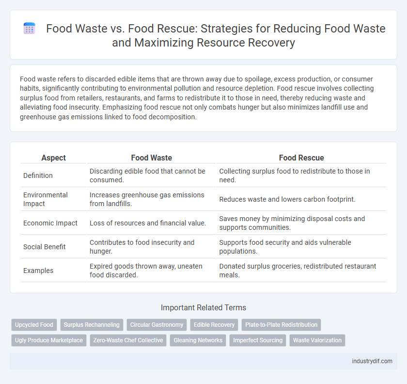 Food Waste vs. Food Rescue: Strategies for Reducing Food Waste and Maximizing Resource Recovery