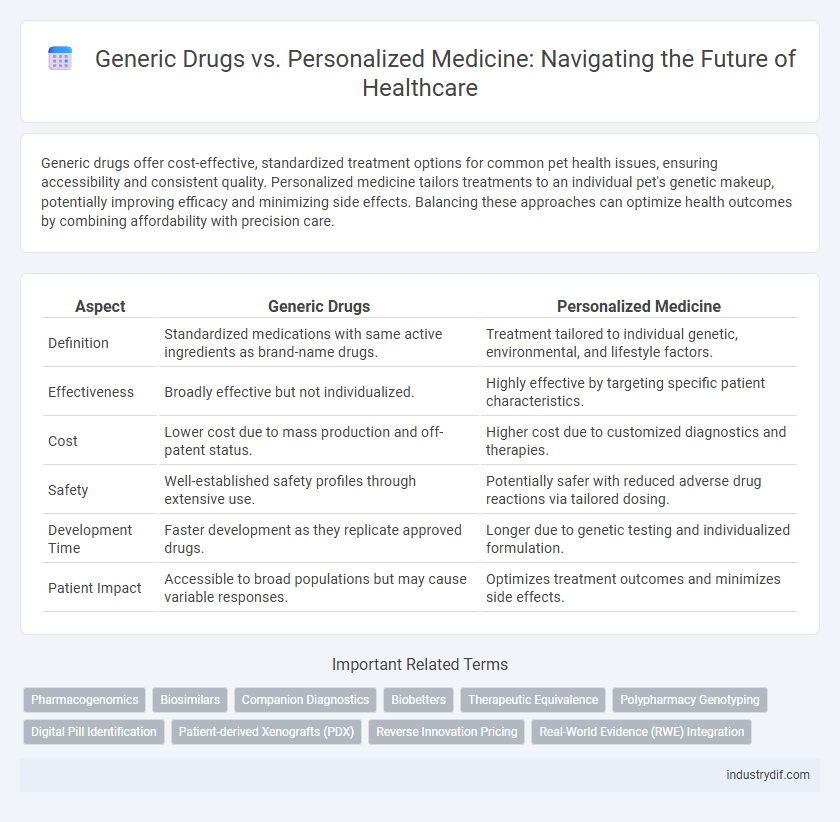 Generic Drugs vs. Personalized Medicine: Navigating the Future of Healthcare
