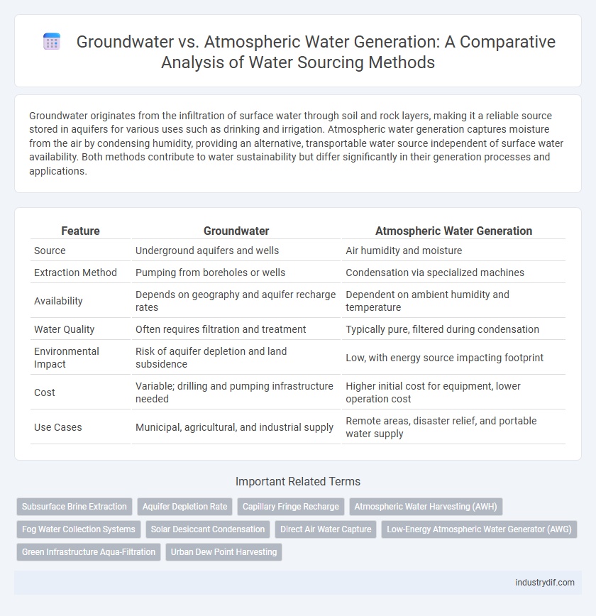 Groundwater vs. Atmospheric Water Generation: A Comparative Analysis of Water Sourcing Methods