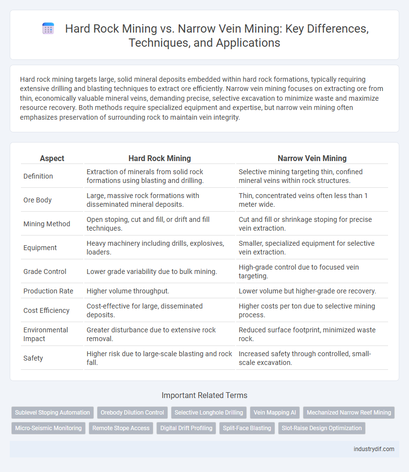 Hard Rock Mining vs. Narrow Vein Mining: Key Differences, Techniques, and Applications