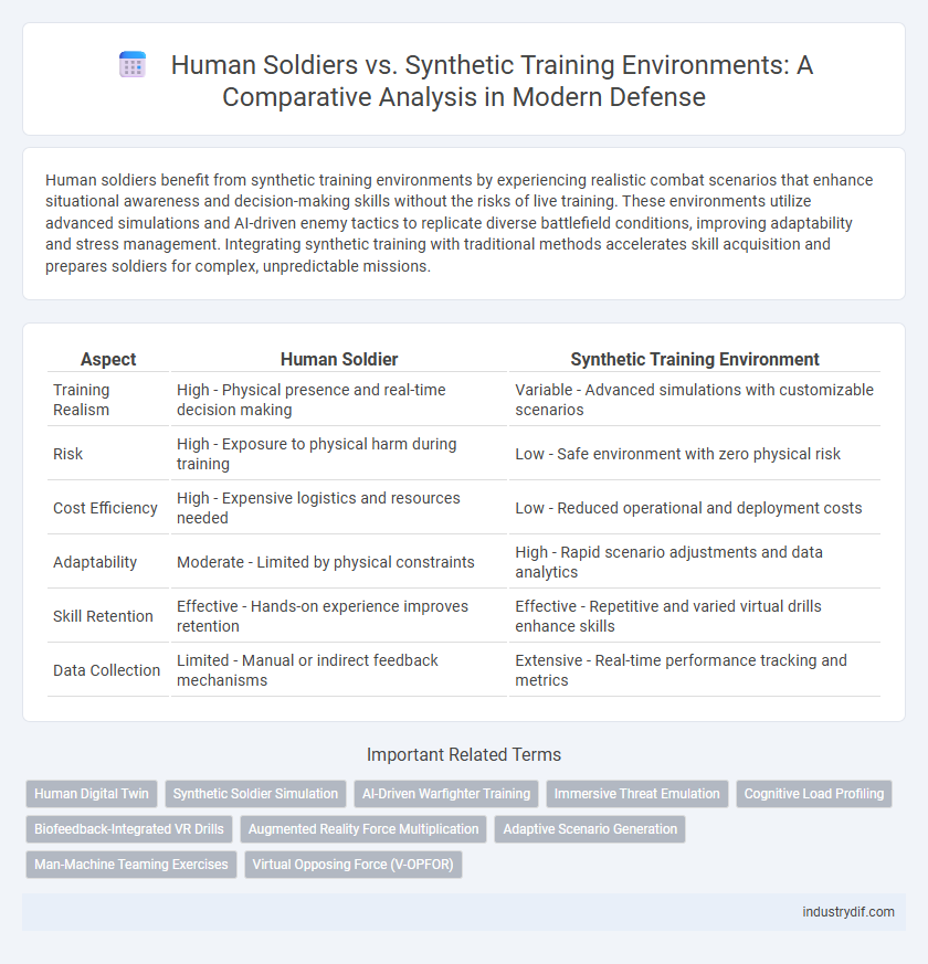 Human Soldiers vs. Synthetic Training Environments: A Comparative Analysis in Modern Defense