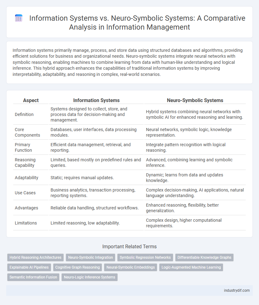 Information Systems vs. Neuro-Symbolic Systems: A Comparative Analysis in Information Management