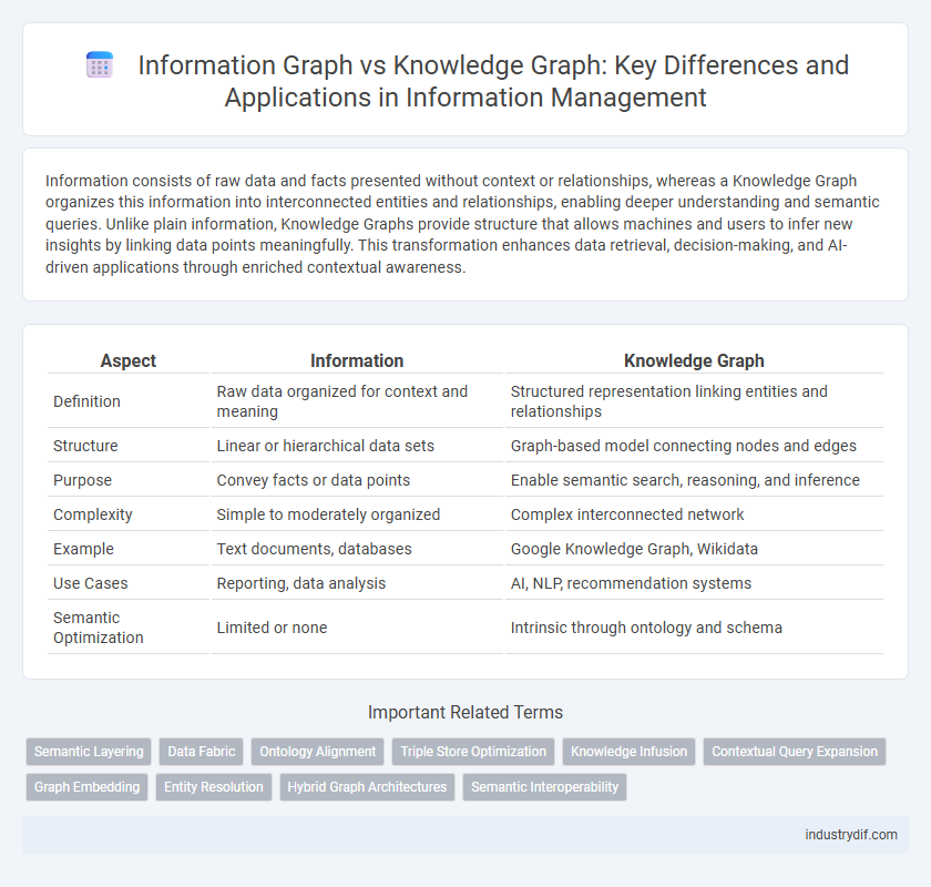 Information Graph vs Knowledge Graph: Key Differences and Applications in Information Management