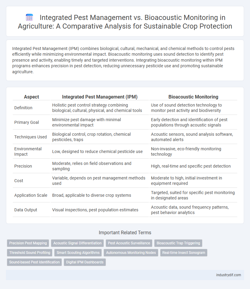 Integrated Pest Management vs. Bioacoustic Monitoring in Agriculture: A Comparative Analysis for Sustainable Crop Protection
