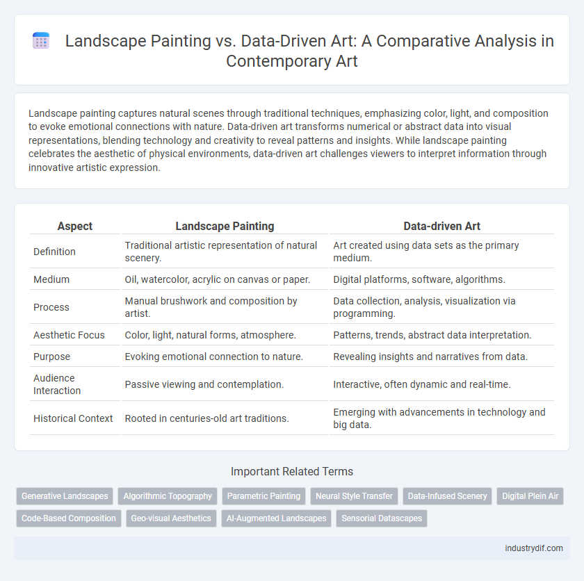 Landscape Painting vs. Data-Driven Art: A Comparative Analysis in Contemporary Art