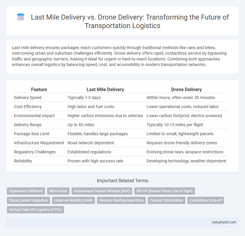 Last Mile Delivery vs. Drone Delivery: Transforming the Future of Transportation Logistics