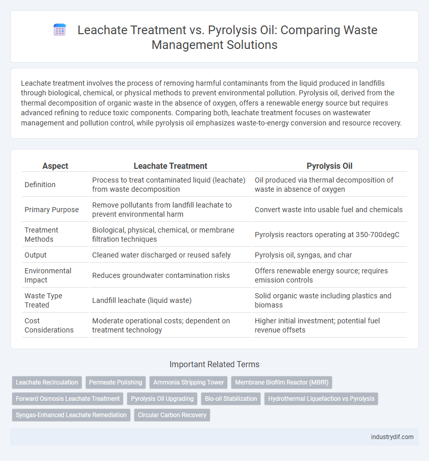 Leachate Treatment vs. Pyrolysis Oil: Comparing Waste Management Solutions