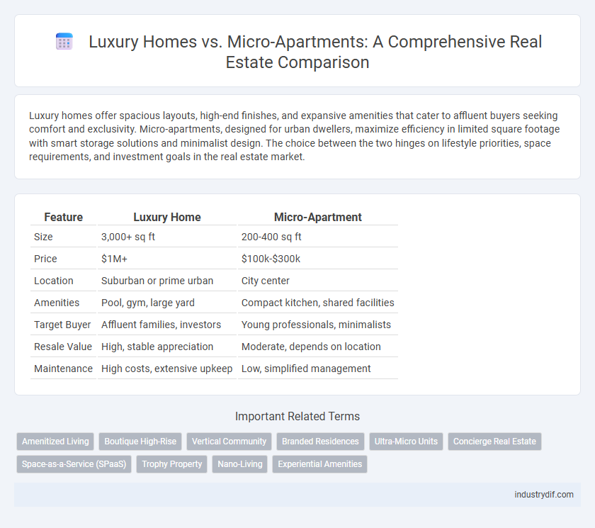 Luxury Homes vs. Micro-Apartments: A Comprehensive Real Estate Comparison