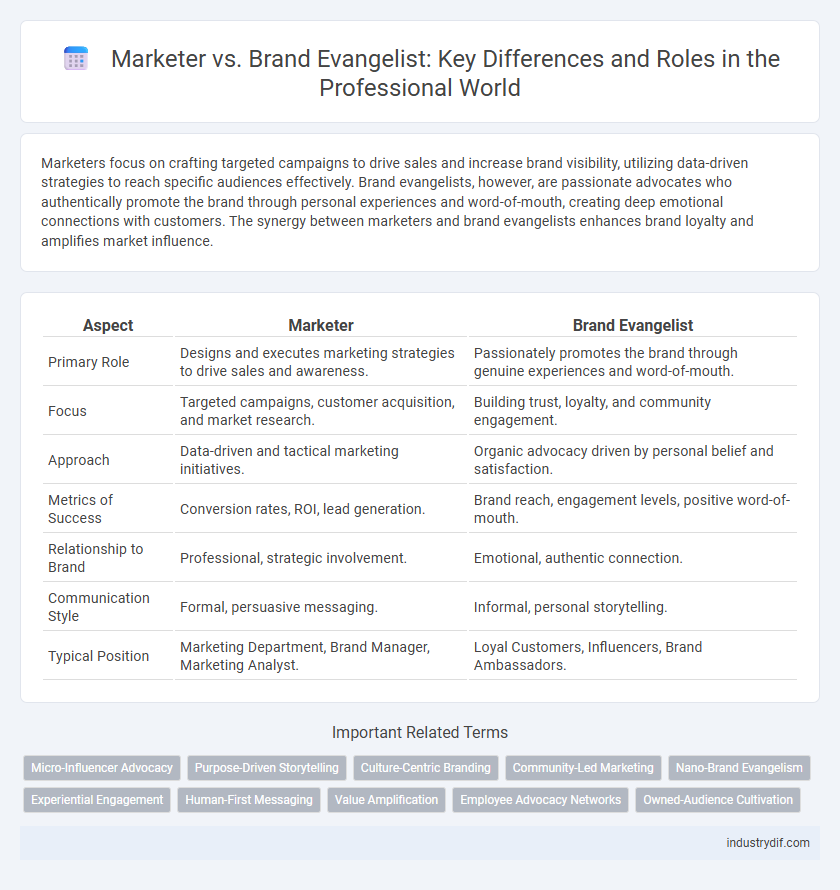 Marketer vs. Brand Evangelist: Key Differences and Roles in the Professional World