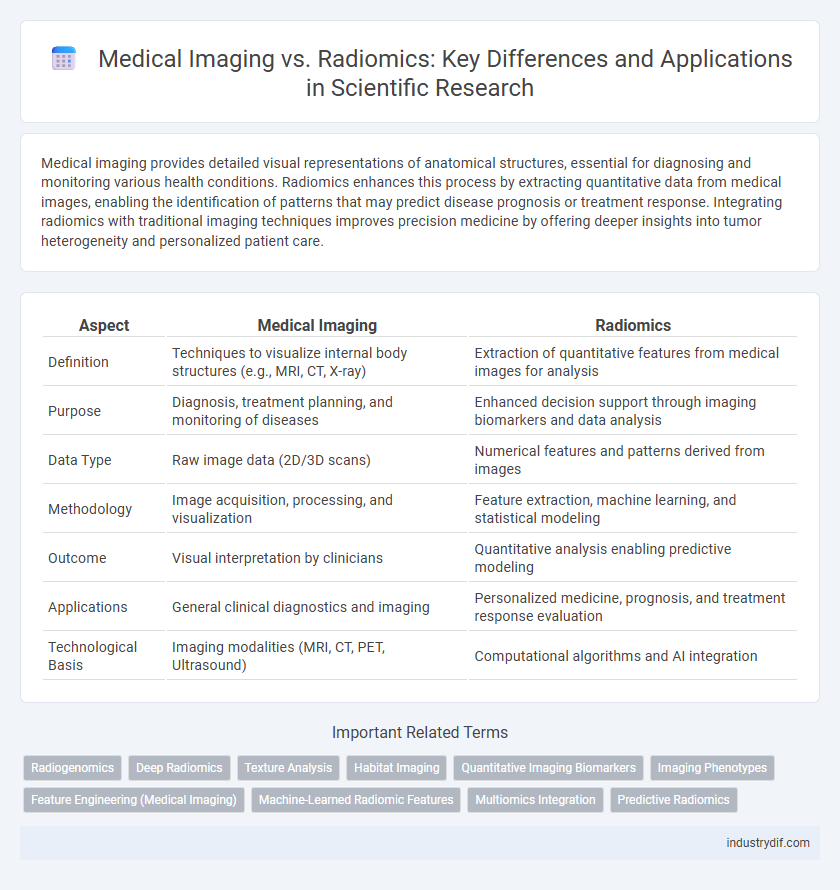 Medical Imaging vs. Radiomics: Key Differences and Applications in Scientific Research