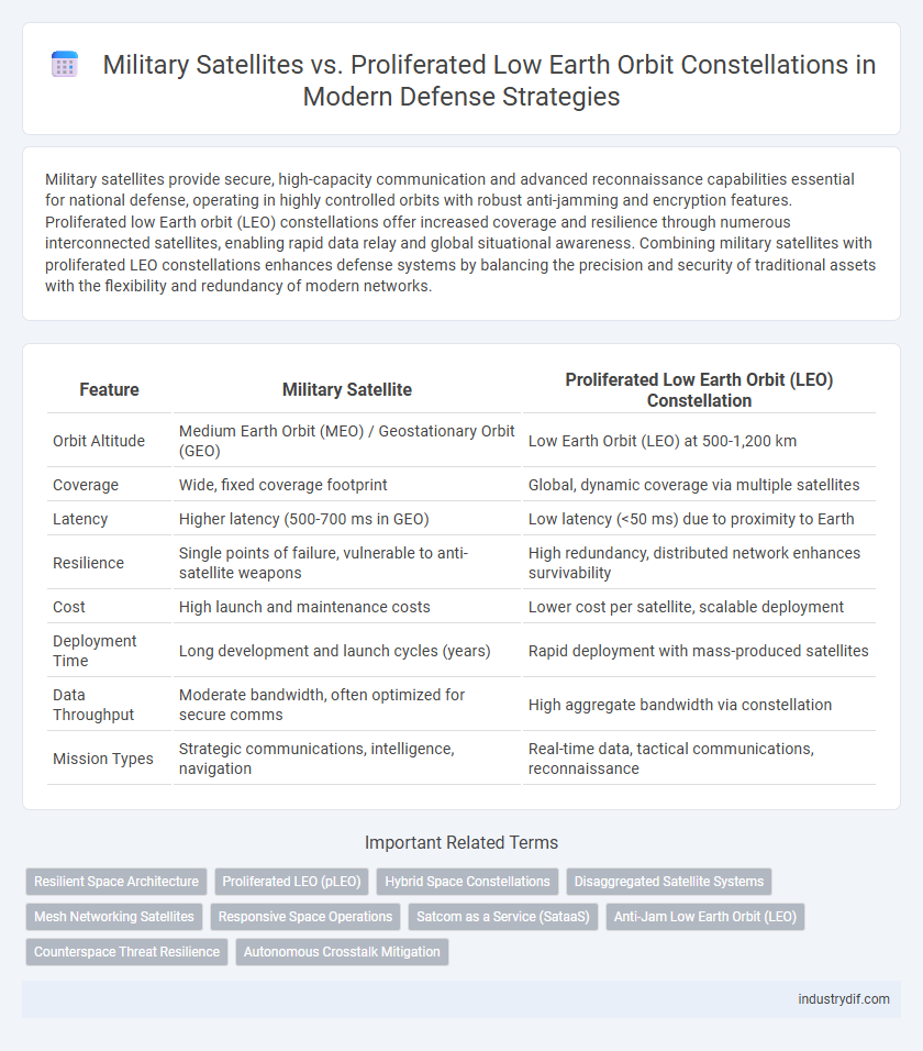 Military Satellites vs. Proliferated Low Earth Orbit Constellations in Modern Defense Strategies