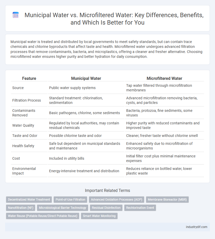 Municipal Water vs. Microfiltered Water: Key Differences, Benefits, and Which Is Better for You