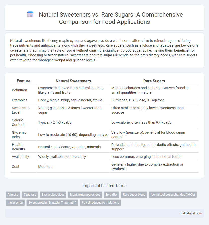 Natural Sweeteners vs. Rare Sugars: A Comprehensive Comparison for Food Applications