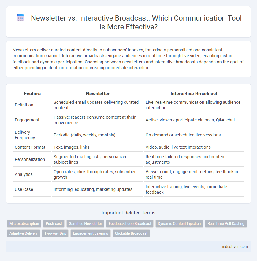 Newsletter vs. Interactive Broadcast: Which Communication Tool Is More Effective?