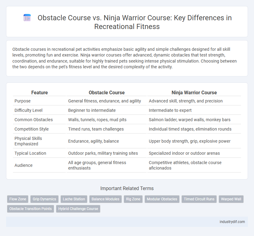 Obstacle Course vs. Ninja Warrior Course: Key Differences in Recreational Fitness