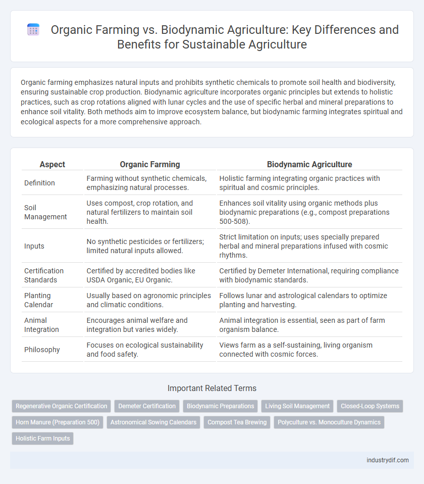 Organic Farming vs. Biodynamic Agriculture: Key Differences and Benefits for Sustainable Agriculture