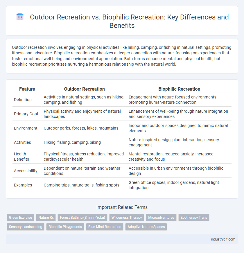 Outdoor Recreation vs. Biophilic Recreation: Key Differences and Benefits