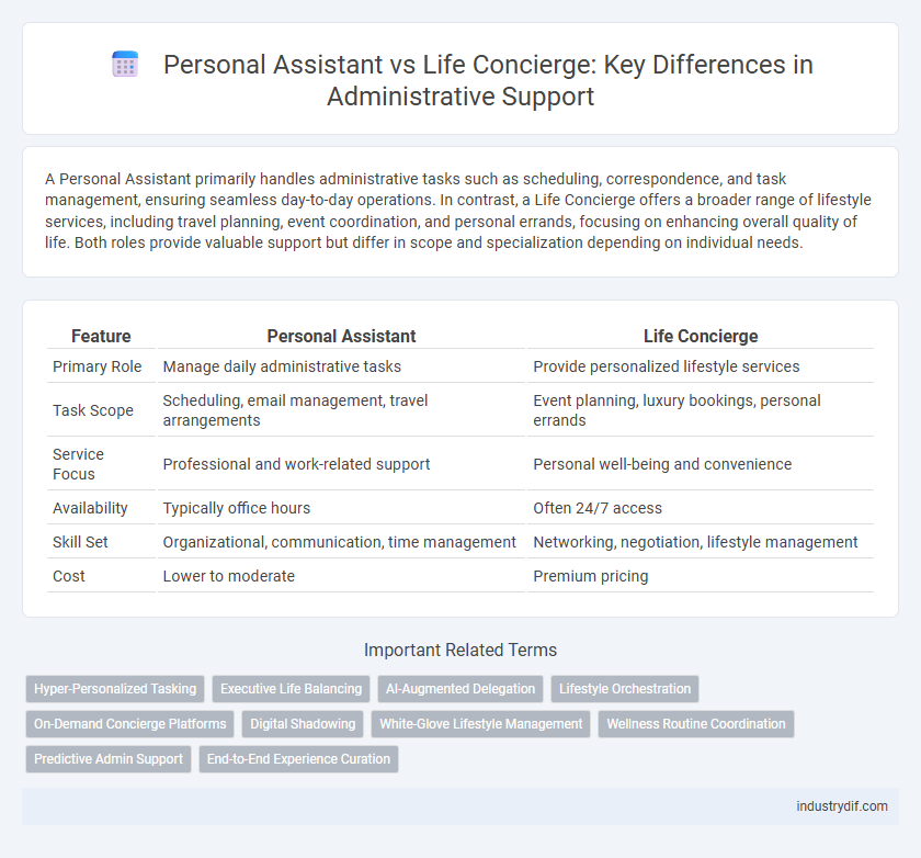 Personal Assistant vs Life Concierge: Key Differences in Administrative Support