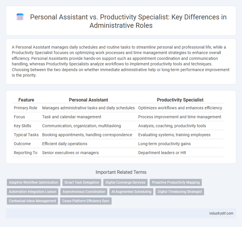 Personal Assistant vs. Productivity Specialist: Key Differences in Administrative Roles