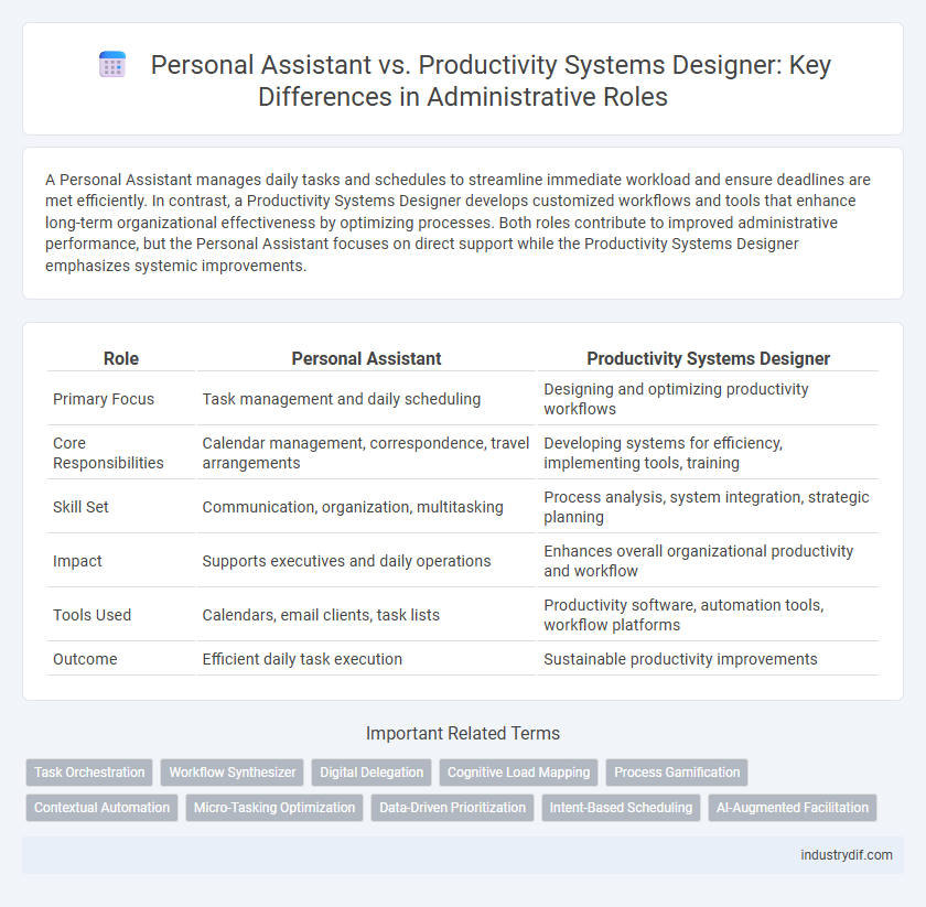 Personal Assistant vs. Productivity Systems Designer: Key Differences in Administrative Roles