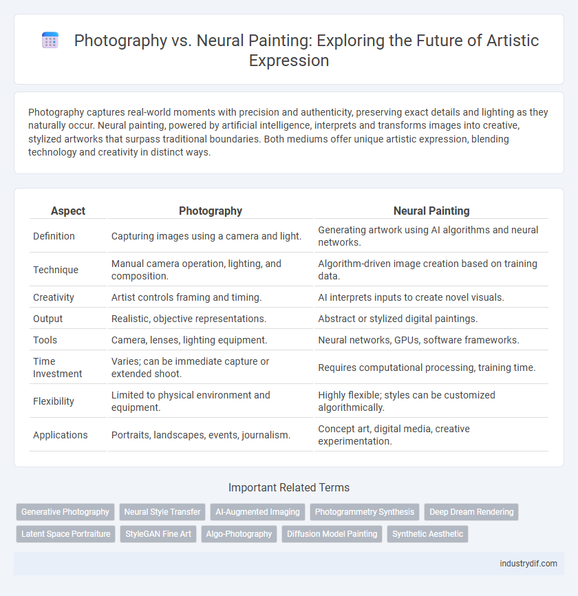 Photography vs. Neural Painting: Exploring the Future of Artistic Expression