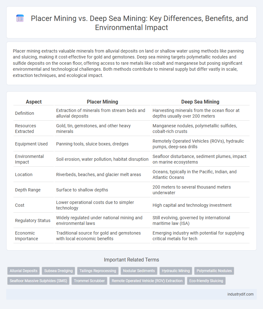 Placer Mining vs. Deep Sea Mining: Key Differences, Benefits, and Environmental Impact
