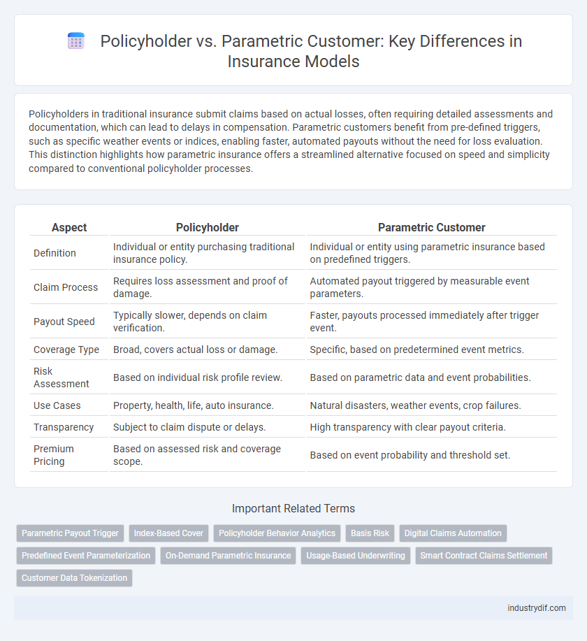 Policyholder vs. Parametric Customer: Key Differences in Insurance Models