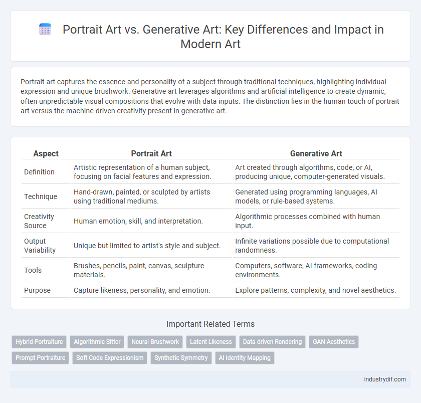 Portrait Art vs. Generative Art: Key Differences and Impact in Modern Art