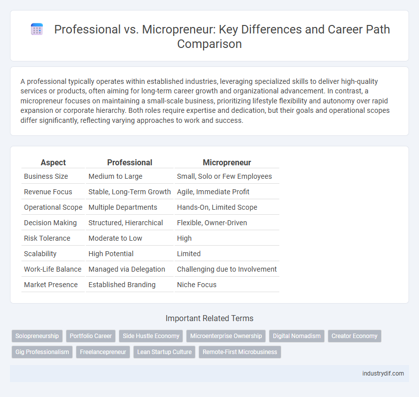 Professional vs. Micropreneur: Key Differences and Career Path Comparison