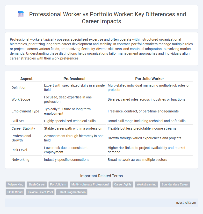 Professional Worker vs Portfolio Worker: Key Differences and Career Impacts