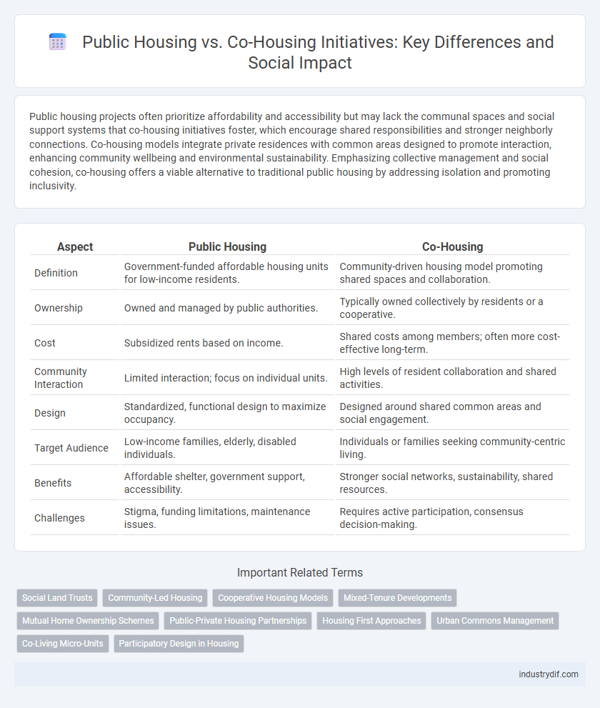 Public Housing vs. Co-Housing Initiatives: Key Differences and Social Impact