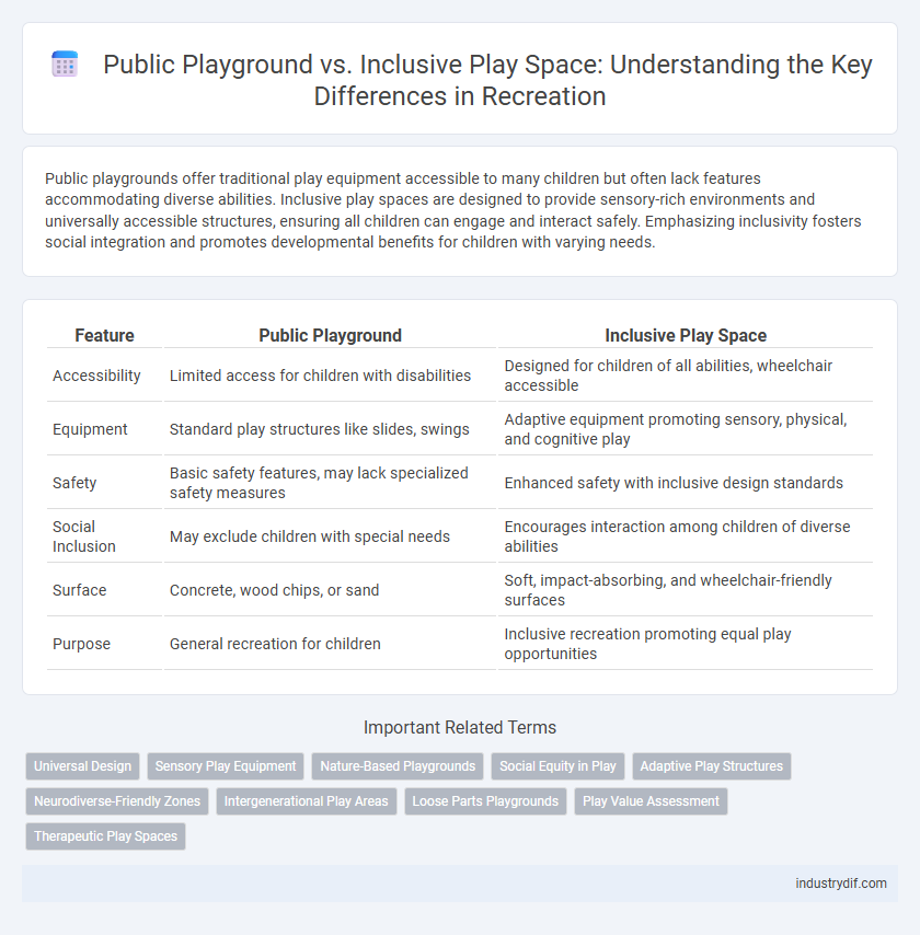 Public Playground vs. Inclusive Play Space: Understanding the Key Differences in Recreation
