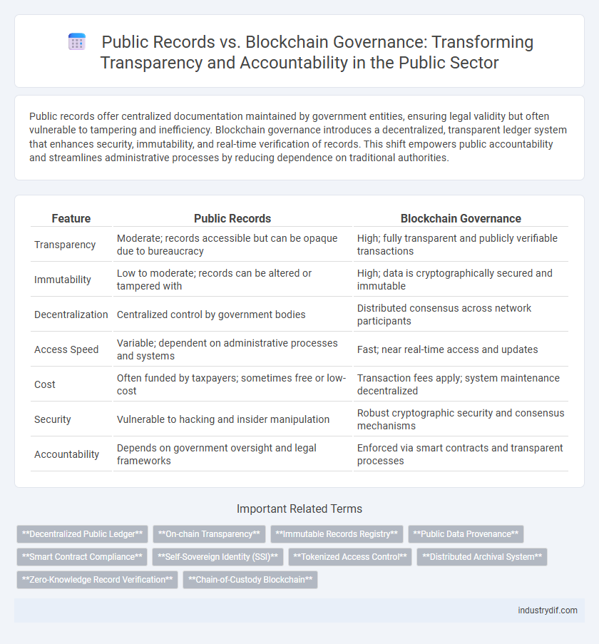 Public Records vs. Blockchain Governance: Transforming Transparency and Accountability in the Public Sector
