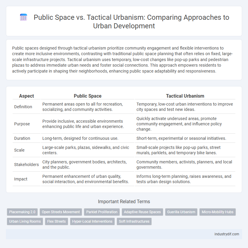 Public Space vs. Tactical Urbanism: Comparing Approaches to Urban Development
