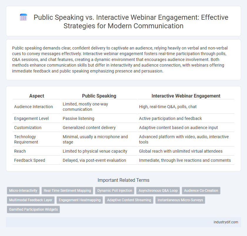 Public Speaking vs. Interactive Webinar Engagement: Effective Strategies for Modern Communication
