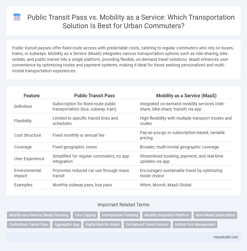Public Transit Pass vs. Mobility as a Service: Which Transportation Solution Is Best for Urban Commuters?