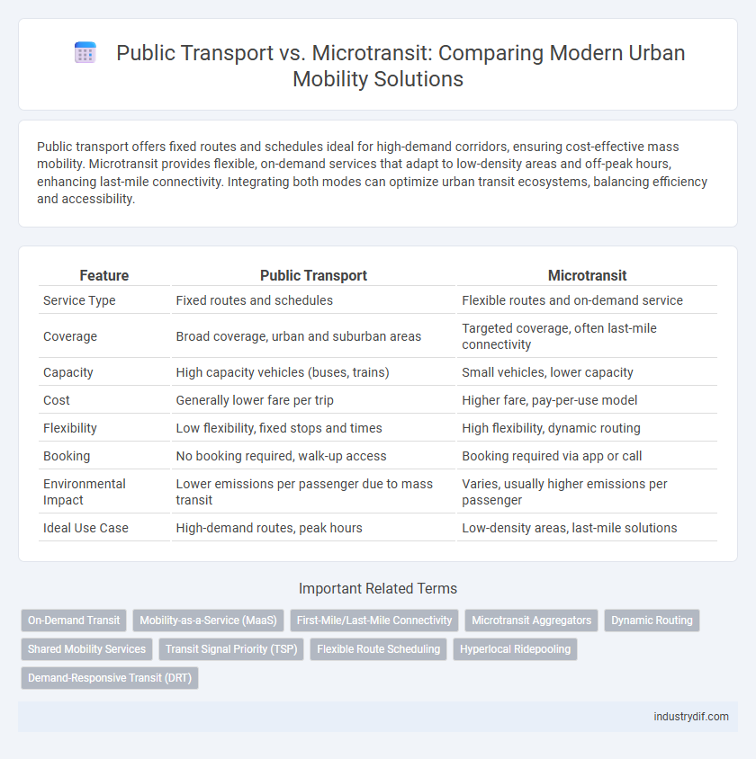 Public Transport vs. Microtransit: Comparing Modern Urban Mobility Solutions